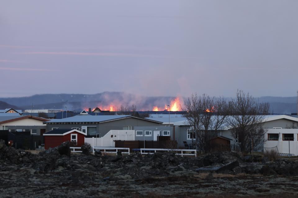 Eruption starts again just north of Grindavik (Micah Garen/Getty Images)