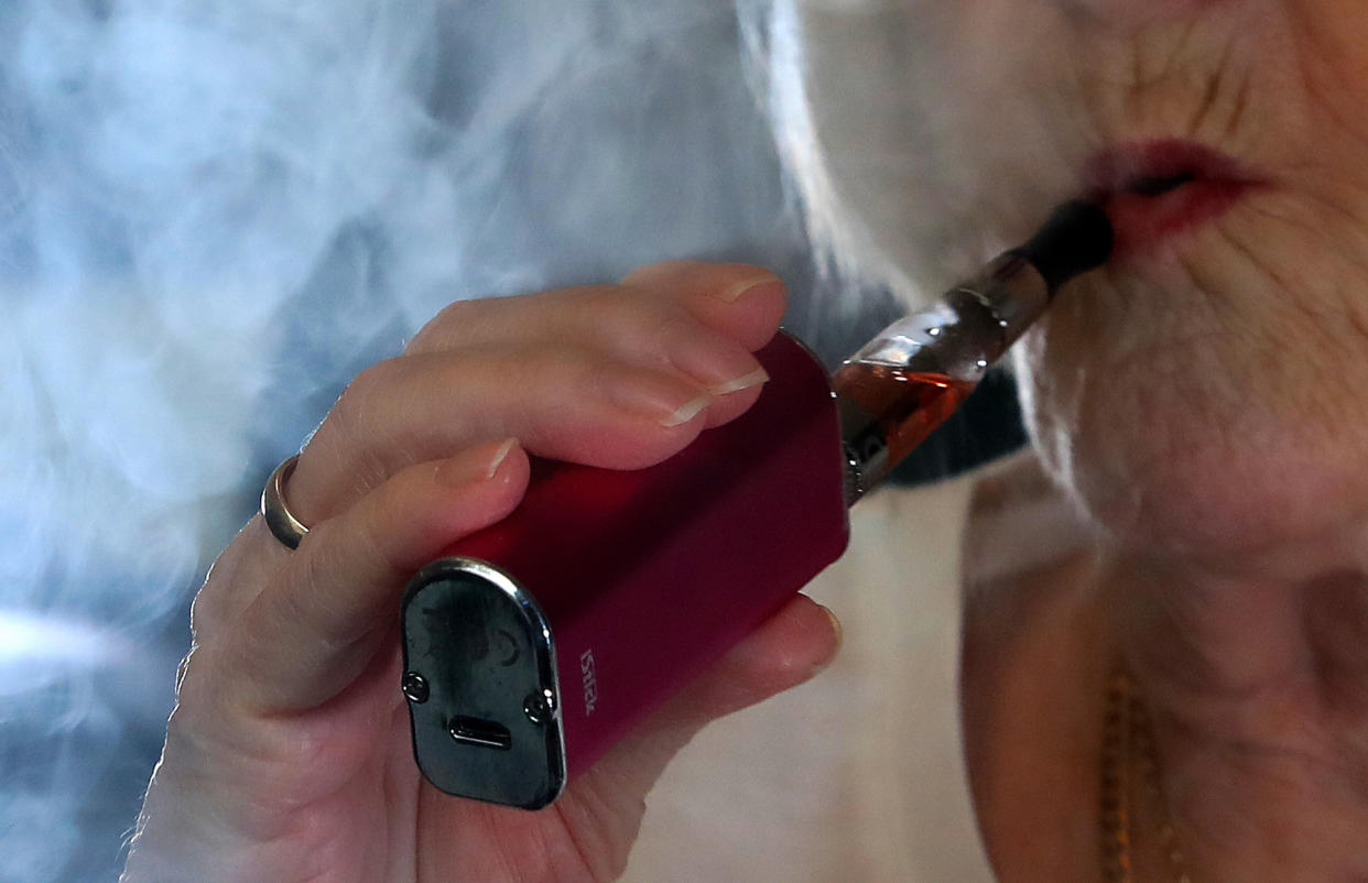 Woman vaping. Photo: Peter Byrne/PA Wire/PA Images 
