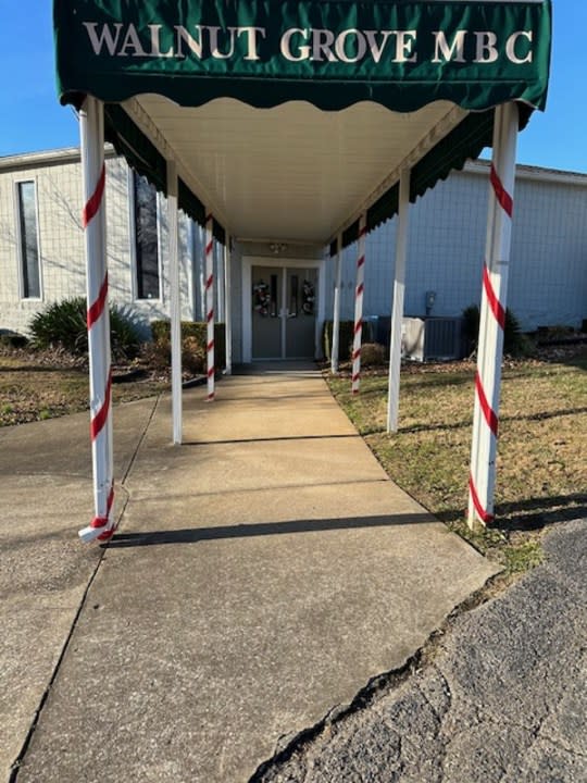 Storm damage at Walnut Grove Missionary Baptist Church in Clarksville (Courtesy: Latoya Carney)