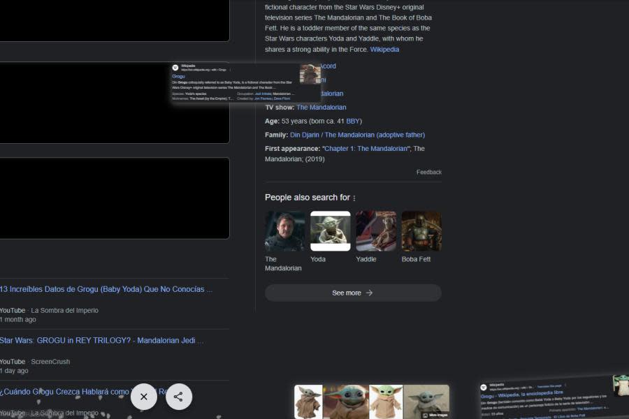 Grogu destruye tu página de Google en divertido easter egg del Star Wars Day