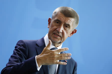 FILE PHOTO: FILE PHOTO: Czech Prime Minister Andrej Babis attends a news conference in Berlin, Germany, September 5, 2018. REUTERS/Michele Tantussi/File Photo/File Photo