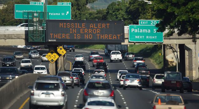 The Hawaii Emergency Management Agency tweeted there was no threat about 10 minutes after the initial alert. Photo: AAP