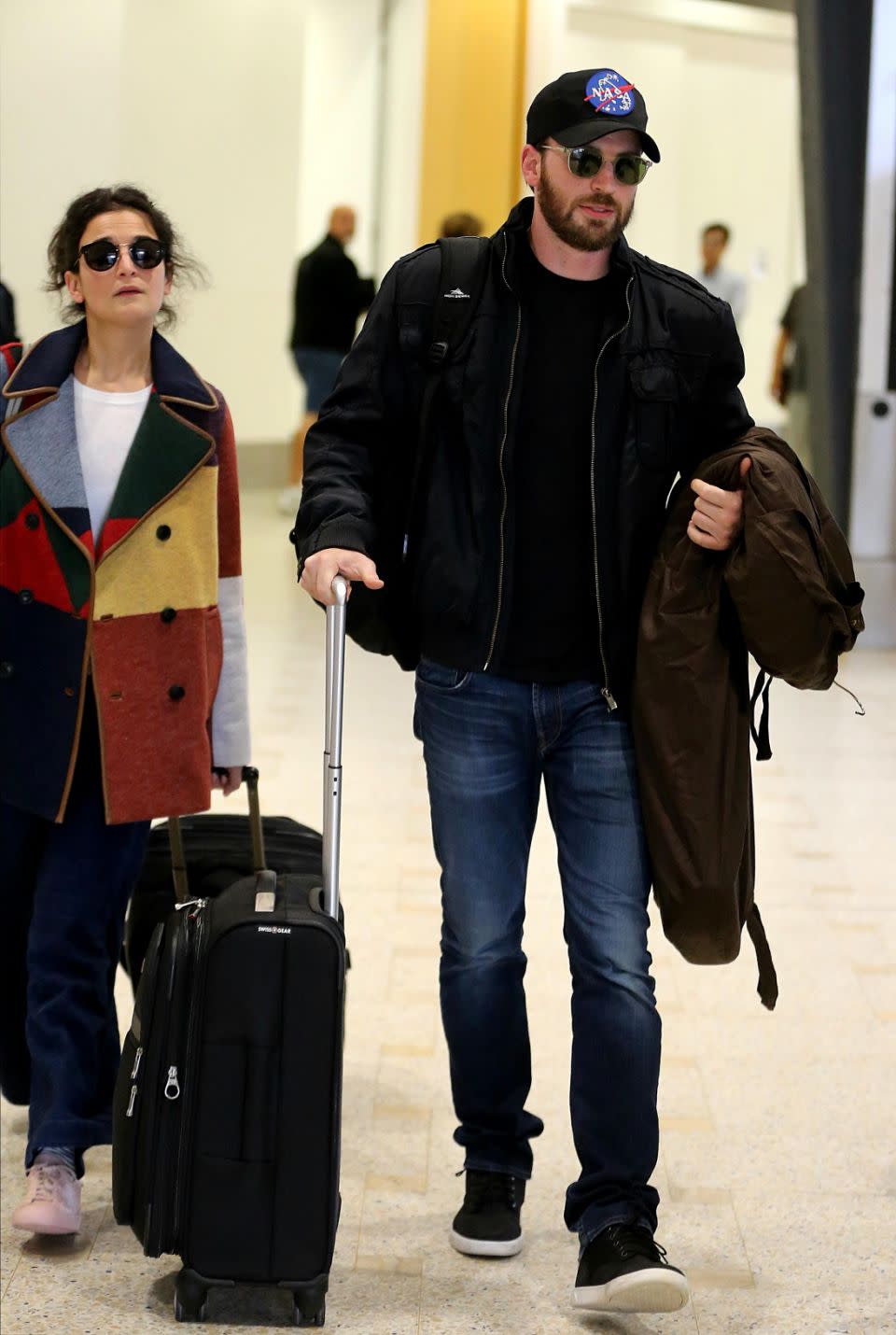 Chris and Jenny are pictured here arriving in Sydney in 2016. Source: Getty