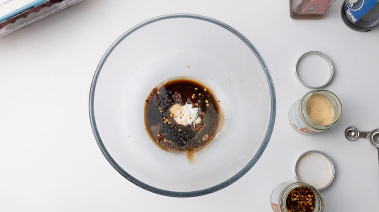 marinade ingredients in a bowl