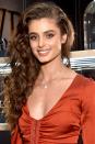 <p>To recreate Taylor Hill's corkscrew curls, start by prepping your hair while damp with L'Oréal Professionnel's <a rel="nofollow noopener" href="https://www.feelunique.com/p/LOreal-Professional-TecniArt-Full-Volume-Extra-Mousse-250ml" target="_blank" data-ylk="slk:Tecni Art Full Volume Extra Mousse;elm:context_link;itc:0;sec:content-canvas" class="link ">Tecni Art Full Volume Extra Mousse</a> to add body. Then, rough-dry your hair using your fingers and Ghd's <a rel="nofollow noopener" href="https://www.lookfantastic.com/ghd-air-hair-dryer/11528201.html?" target="_blank" data-ylk="slk:Air Hair Dryer;elm:context_link;itc:0;sec:content-canvas" class="link ">Air Hair Dryer</a>, alongside some Oribe <a rel="nofollow noopener" href="https://www.feelunique.com/p/Moroccanoil-Dry-Texture-Spray-205ml?" target="_blank" data-ylk="slk:Dry Texture Spray;elm:context_link;itc:0;sec:content-canvas" class="link ">Dry Texture Spray</a> to lift your roots if required. Use Babyliss' <a rel="nofollow noopener" href="https://www.beautybay.com/p/babyliss/tight-curls-wand/?" target="_blank" data-ylk="slk:Tight Curls Wand;elm:context_link;itc:0;sec:content-canvas" class="link ">Tight Curls Wand</a> to achieve the necessary small waves, before applying lots of hairspray and sweeping the lengths over one shoulder. <br></p>