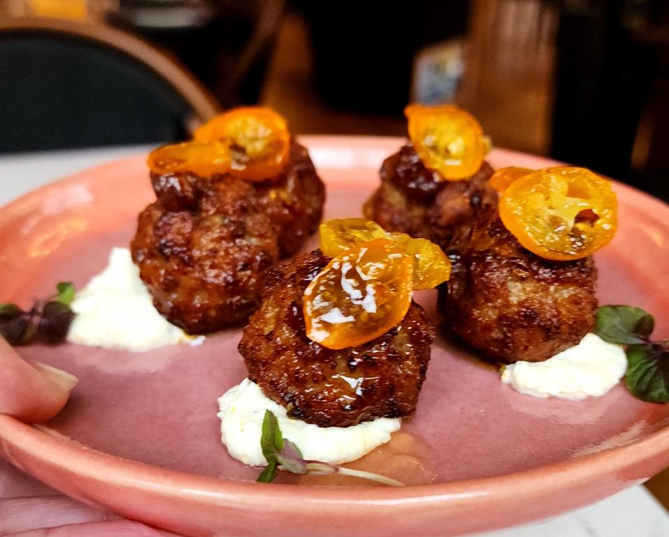 Crispy Duck Meatballs are a signature dish at Patio on Broadway in Providence and they will be on the Restaurant Weeks menu as a first course for the $39.95 fixed-price menu for lunch and dinner.