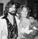 <p>Faye Dunaway, who received an Oscar nomination for her role in 1967's <em>Bonnie and Clyde</em>, married musician-composer Peter Wolf, the lead singer of the J. Geils Band, in Beverly Hills Municipal court on August 7. They divorced in 1979. In 1980, Wolf's band produced perhaps its most famous album, <em>Love Stinks</em>.</p>