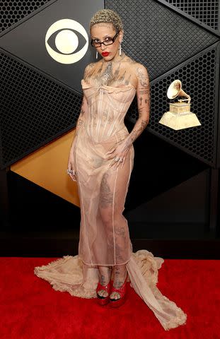 <p>Matt Winkelmeyer/Getty </p> Doja Cat at 2024 Grammys