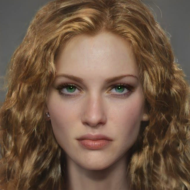 <div> <p>"Cersei Lanister: Age 31–34. Twin to Jaime Lannister. 'Cersei is a strikingly beautiful woman, with golden hair, emerald green eyes, fair skin, and a slender, graceful figure." —AWOIAF</p> <p>Note: Although she is considered by some to be the most beautiful of the seven kingdoms, her age was brought into consideration along with the prophecy that she will be replaced by a younger more beautiful queen... so I tried to make her beautiful but not as striking as described."</p> </div><span> @msbananaanna</span>