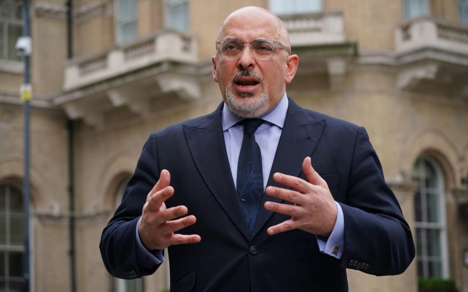 Nadhim Zahawi, the vaccines minister, pictured outside Broadcasting House this morning - Yui Mok/PA Wire