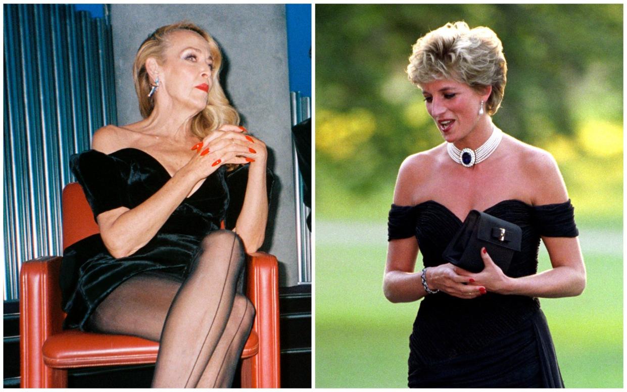 Jerry Hall (left) and Princess Diana (right) - Getty