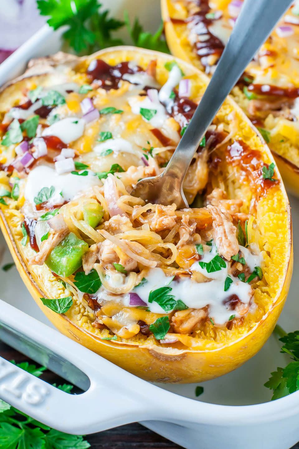 BBQ Chicken Spaghetti Squash