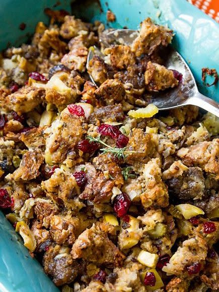 Sausage & Herb Stuffing with Apples - Sally's Baking Addiction