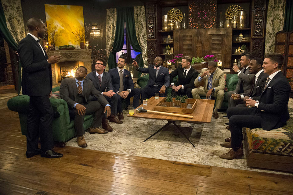 <p>Demario, Kenny, Robert, Alex, Kenneth, Blake E., Eric, Iggy, Fred and Dean on ABC’s <i>The Bachelorette</i>. <br>(Photo: Paul Hebert/ABC) </p>