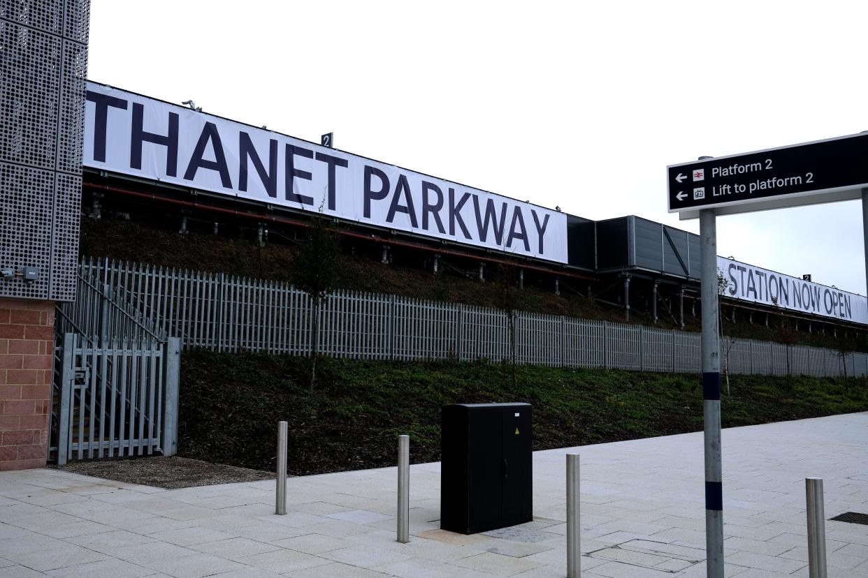 thanet parkway rail station,just opened,isle of thanet,east kent,uk july 31 2023