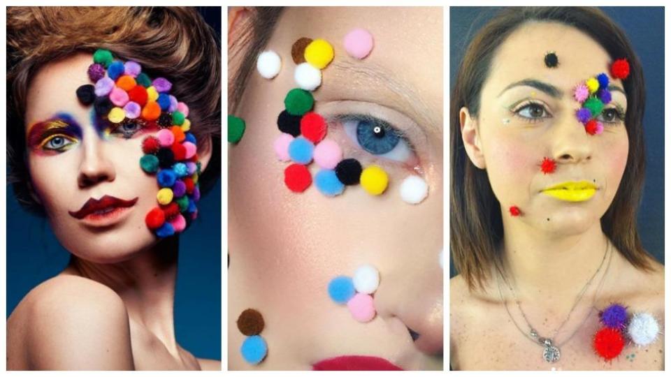 Face pom poms are bizarre new beauty trend