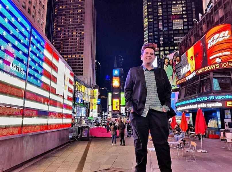 Varun in Times Square, New York City