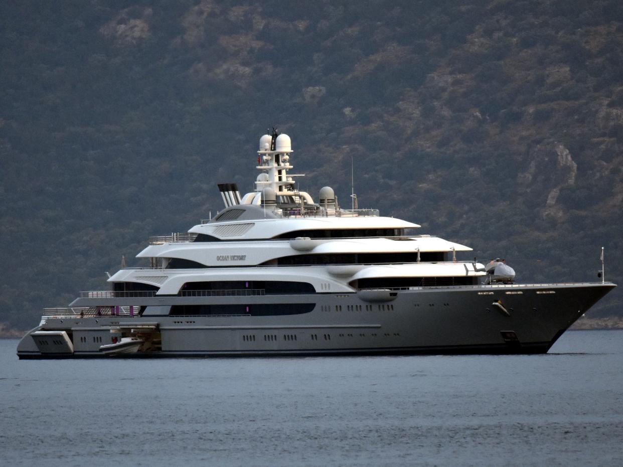 Victor Rashnikov's Ocean Victory pictured in Bodrum, Turkey in 2018.