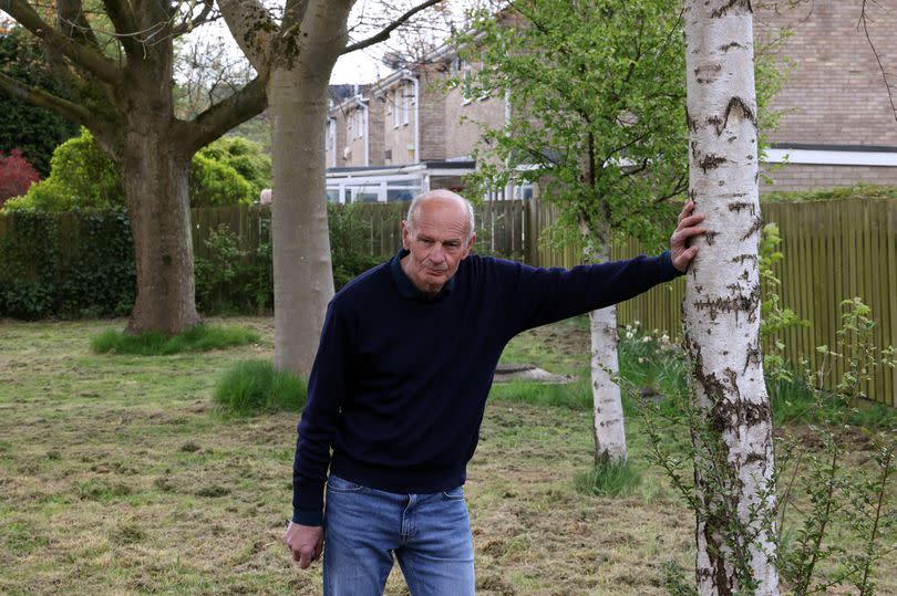 John Wilson at the wildflower meadow plot that has been mown by the council