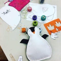 The Marion Art Center, 80 Pleasant St., is hosting three February school vacation workshops for children, including Sew Fun, where students can create their own stuffed penguin.