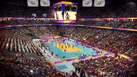 Volleyball at the Honda Center. Courtesy LA 2024/via REUTERS