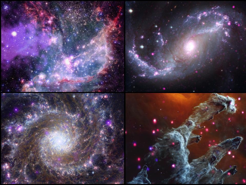 NGC 346, NGC 1672, M74, M16