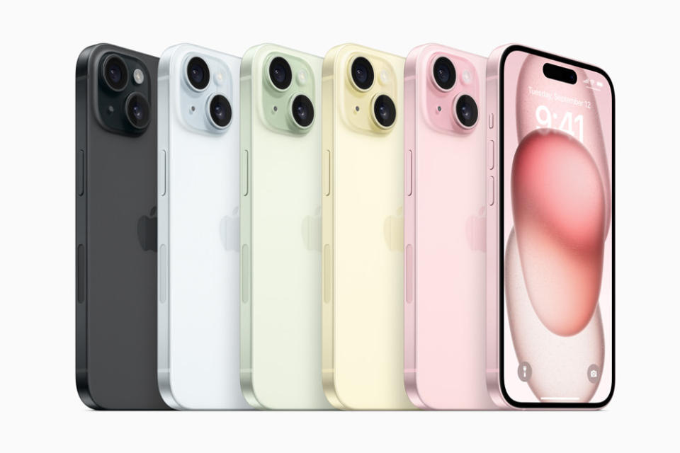 The 2024 iPhone 15 color lineup