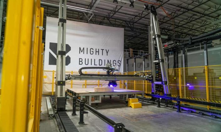 The components for all of Mighty Buildings&#39; 3D Printed homes are made at production facilities like this one.