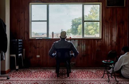 A Muslim prays at the Elsedeaq Heidelberg Mosque, located in the Melbourne suburb of Heidelberg in Australia, March 2, 2018. REUTERS/Luis Enrique Ascui