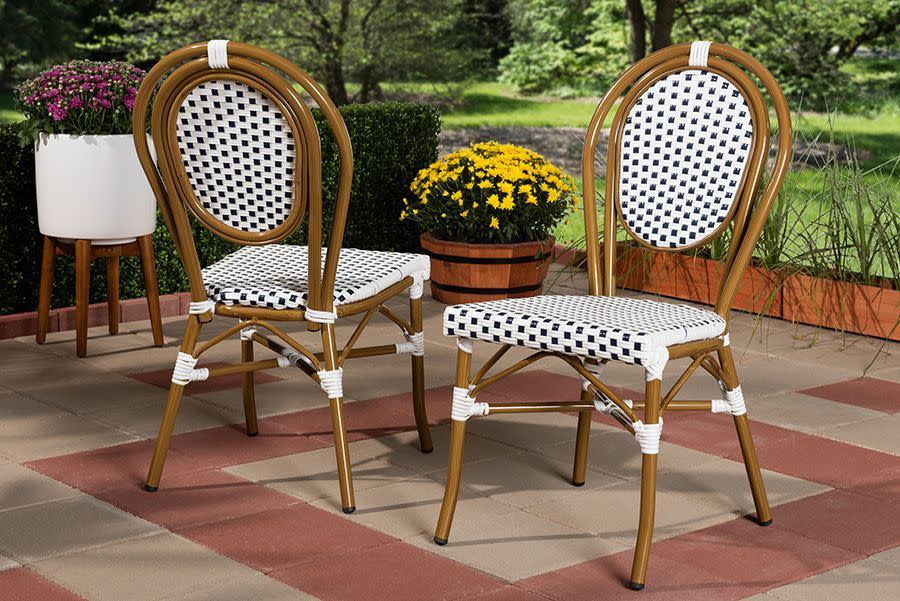 3) Stackable Bistro Dining Chairs