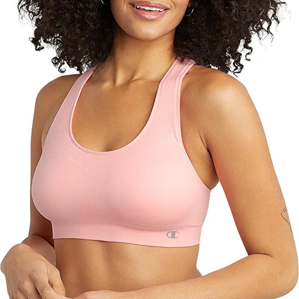 Champion Womens Infinity Racerback Sports Bra for Women, Moisture-Wicking Sports Bra