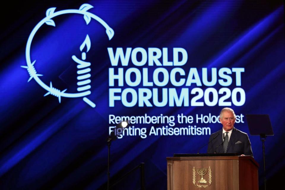 Prince Charles speaks at the World Holocaust Forum