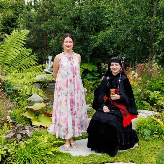 Garden designer Nilufer Danis and traditional Galician piper