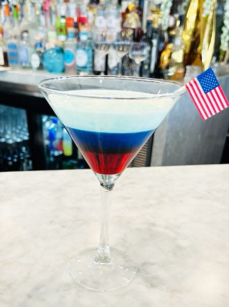A red-white-and-blue Milkshake cocktail will be offered on July 4 at Cafe L'Europe.