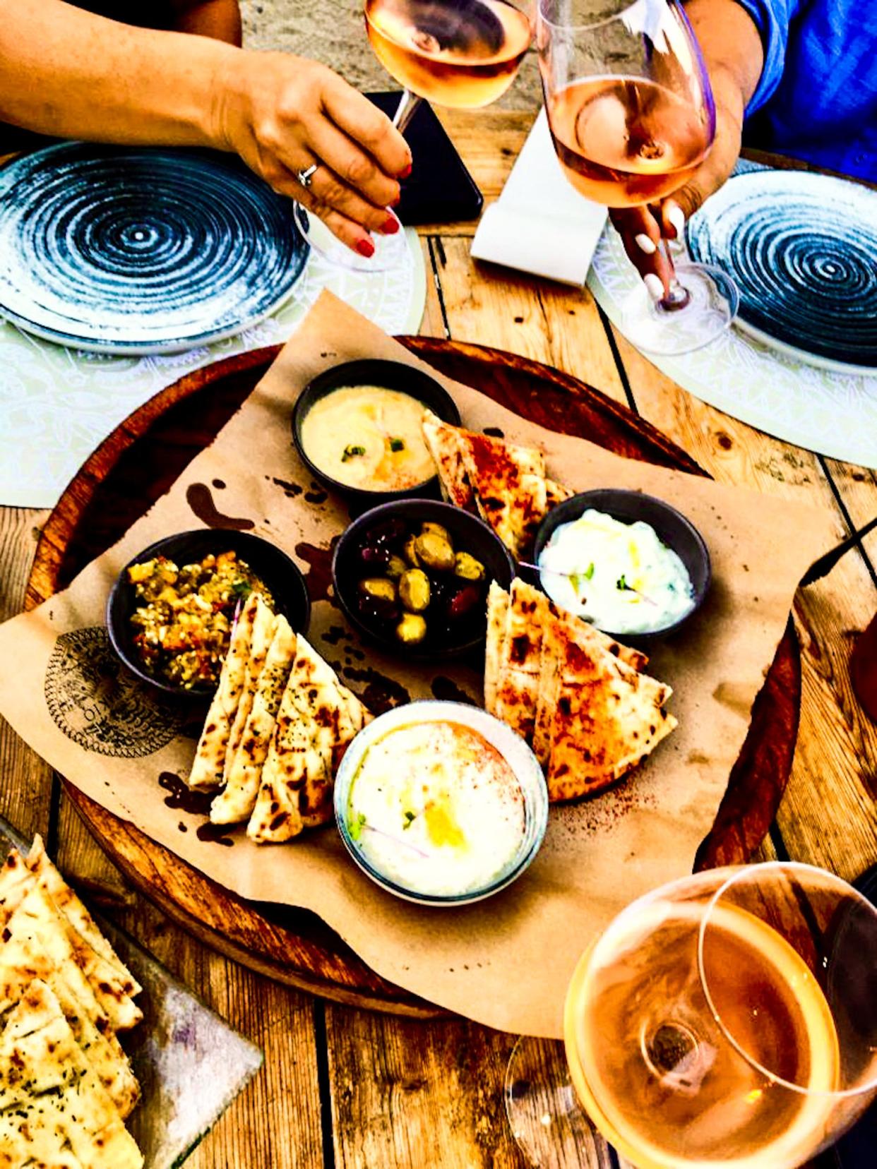 Meze appetizer plate