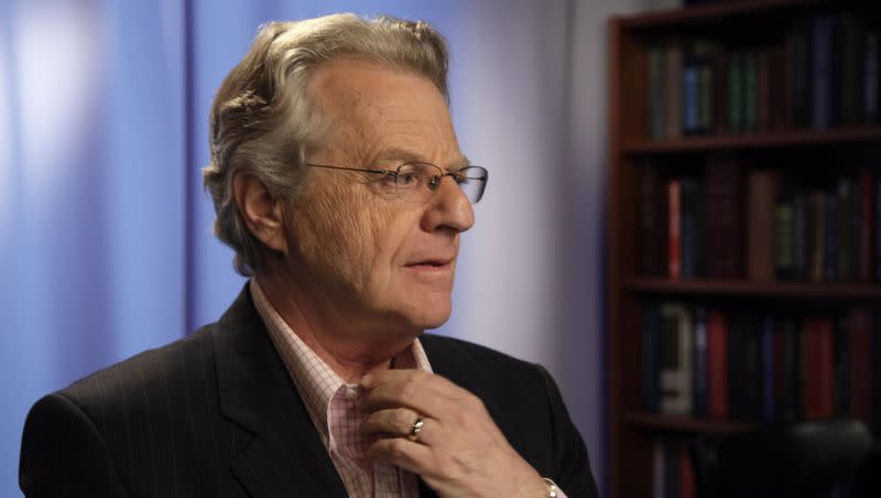 Talk show host Jerry Springer is shown in New York, April 15, 2010. Springer died at 79 on Thursday, April 27, 2023 “after a bout with cancer,” according to his representatives.