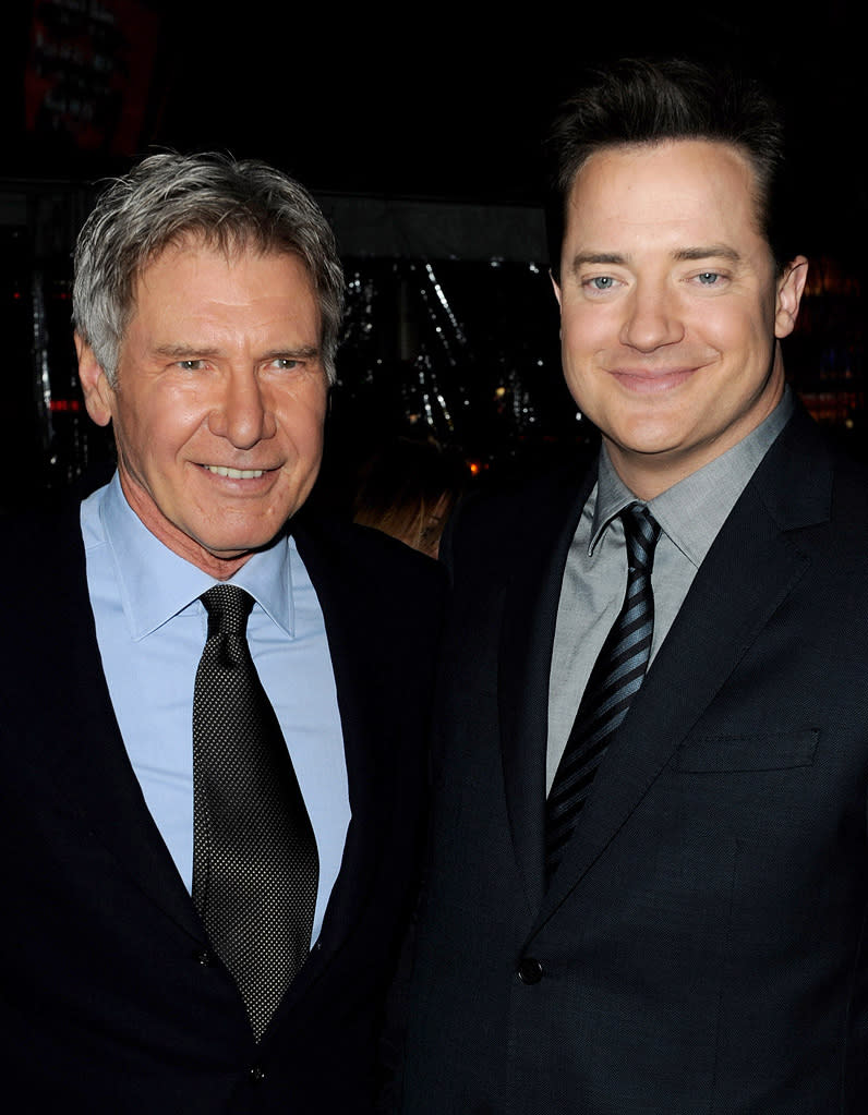 Extraordinary Measures LA Premiere 2010 Harrison Ford Brendan Fraser