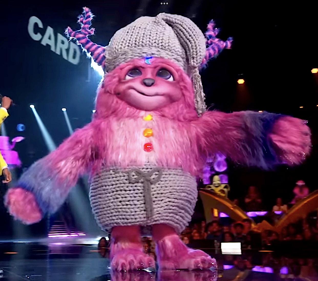 Wild-card contestant Cuddle Monster goes home on 'The Masked Singer' Season 10. (Fox)