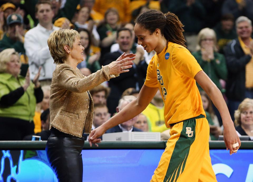 Brittney Griner, right, starred for coach Kim Mulkey at Baylor from 2009-13.