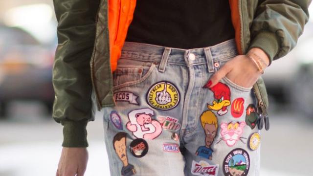 jeans, patches, custom patches, embroidered patches, iron on