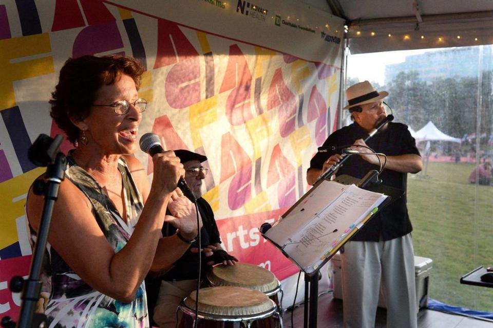 Flutepraise’s Nancy and Tommy Lopez are a Charlotte couple who have been together for over 50 years. They made several appearances at the Charlotte International Arts Festival at Ballantyne’s Backyard.