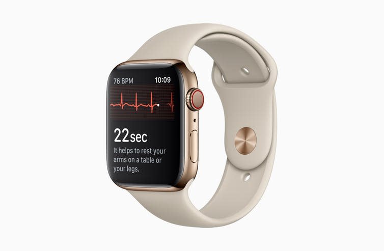 <span class="caption">The first mainstream wearable device with ECG.</span> <span class="attribution"><span class="source">Apple</span></span>