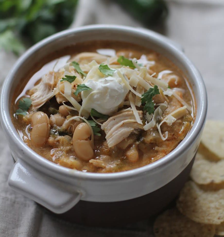 Slow-Cooker White Chicken Chili from Inquiring Chef