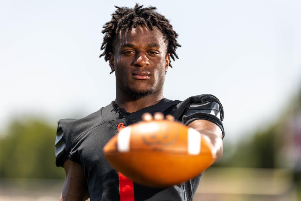 Del City’s Rodney Fields is pictured in Oklahoma City, as part of the Oklahoman’s Super 30 high school football players on Thursday, June 29, 2023.