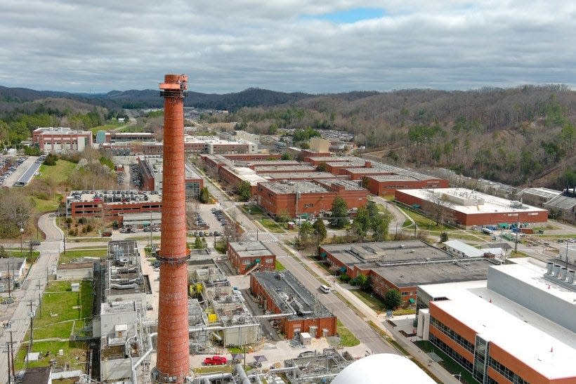 The 250-foot tall 3039 stack is one of the oldest structures at Oak Ridge National Laboratory, dating back to 1949. It is located in the heart of the site and provides essential support to ongoing operations.