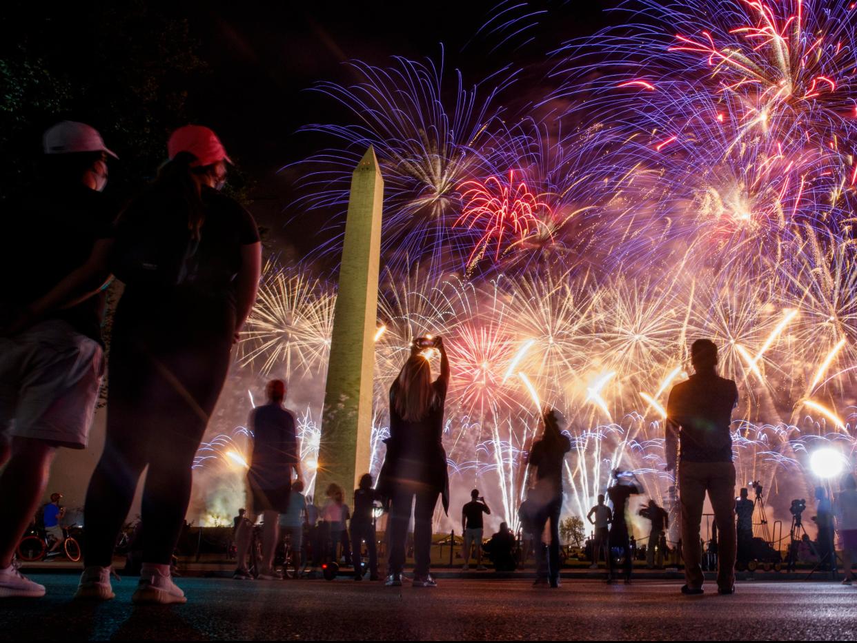 <p>RNC 2020 convention fireworks on the National Mall</p> (EPA)