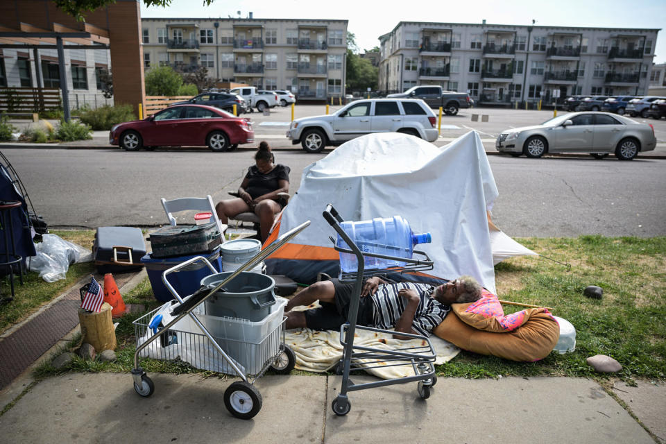 Homeless encampment (Hyoung Chang / Denver Post via Getty Images)