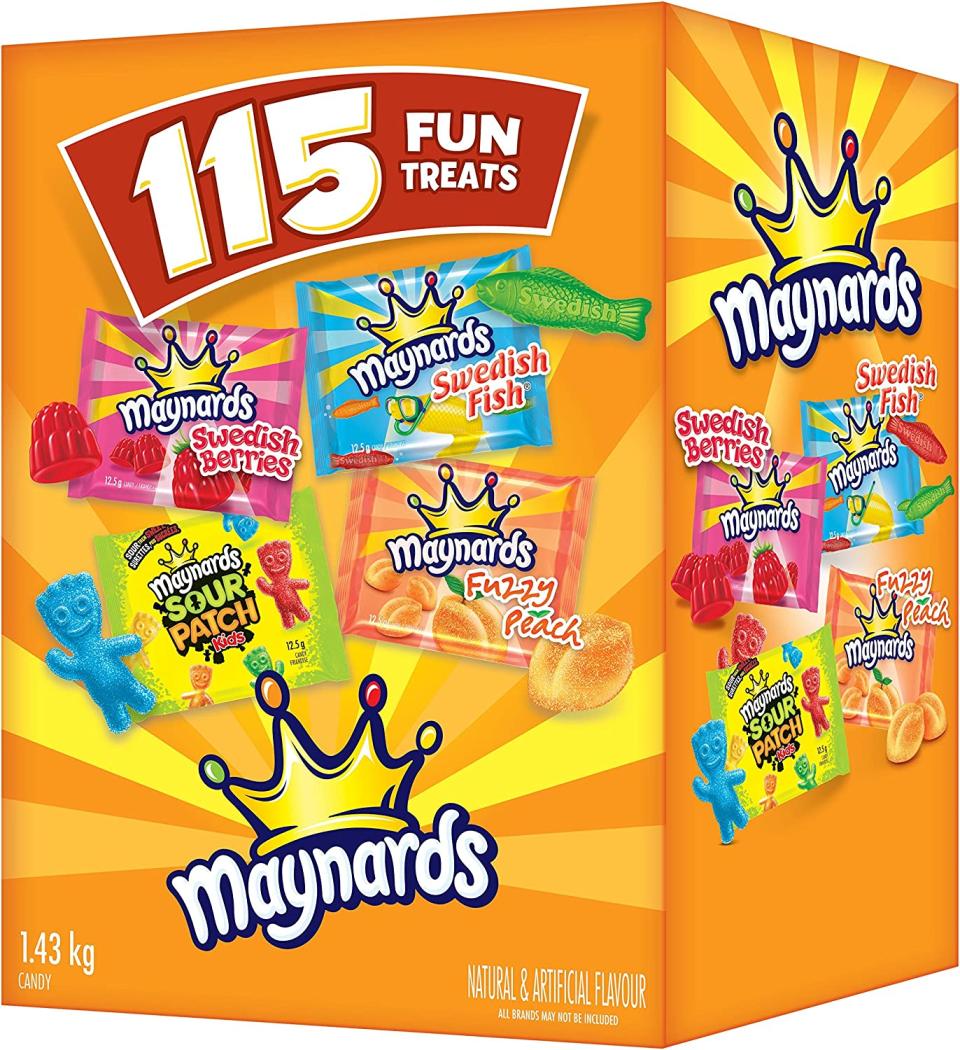 Maynards Assorted Fun Treats Candy 115 count. Image via Amazon.