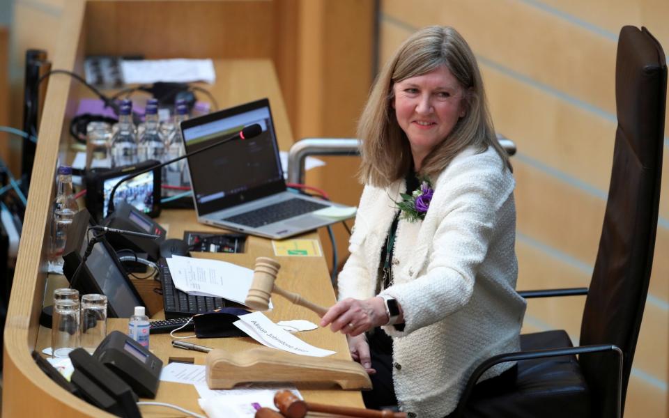 Newly elected Presiding Officer of the Scottish Parliament Alison Johnstone - Getty Images Europe