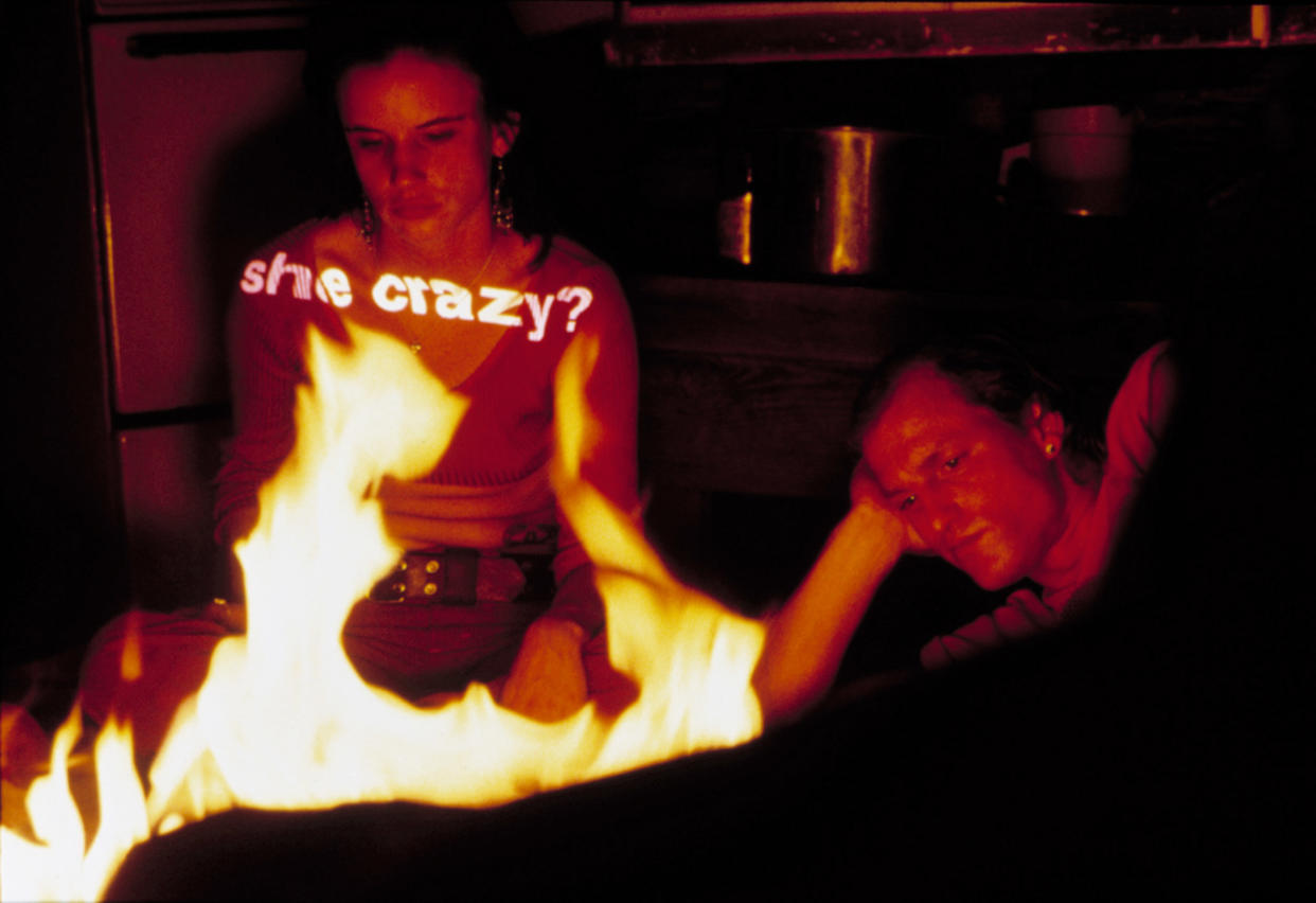 Lewis and Harrelson in a wild scene from Natural Born Killers. (Warner Bros./Courtesy Everett Collection)